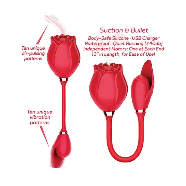 Vibrators Wild Rose Bullet Vibrator Red Icon Brands INC Vibrators Wild Rose Bullet Vibrator Red Icon Brands INC