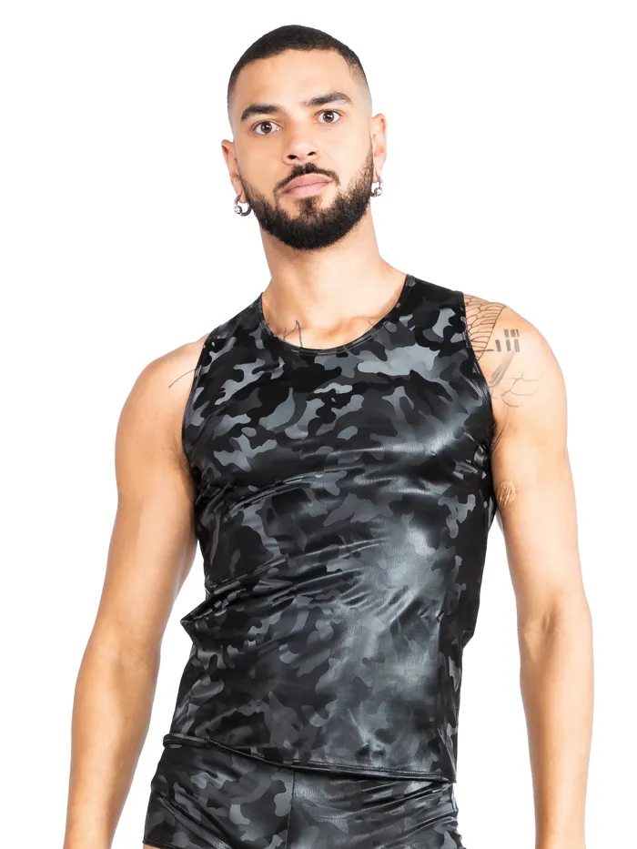 VynX Round Neck Camo Vest Top HonourSkintwocom Vibrators