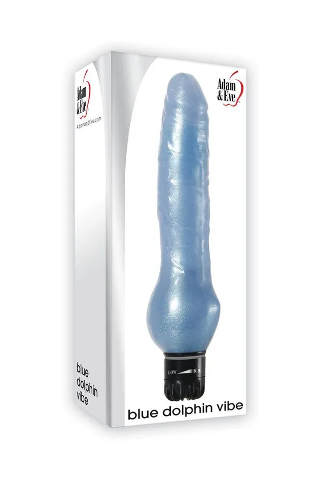 Adam Eve Blue Dolphin Vibrator Glitter Blue Adam Eve Vibrators