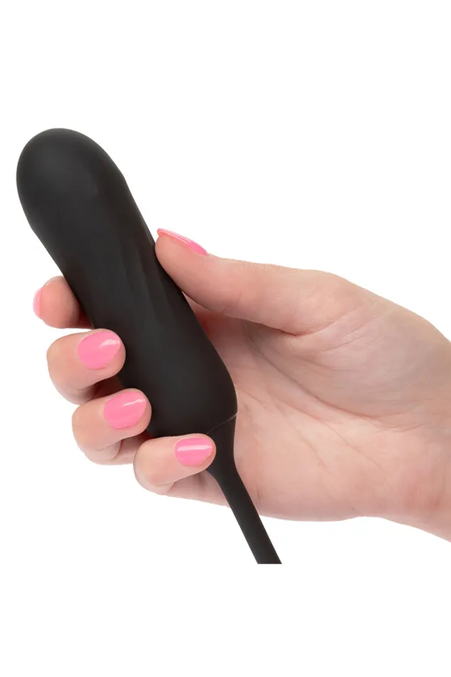 Cal Exotics Cal Exotics French Kiss Elite Lover Flickering and Rotating Vibrator Black Vibrators