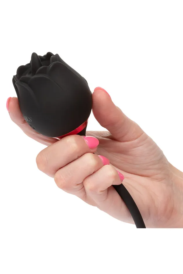 Cal Exotics Cal Exotics French Kiss Elite Lover Flickering and Rotating Vibrator Black Vibrators