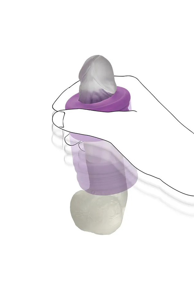 Cal Exotics Vibrators Cal Exotics Slop Top Dirty Luv Stroker Glow in the Dark Purple