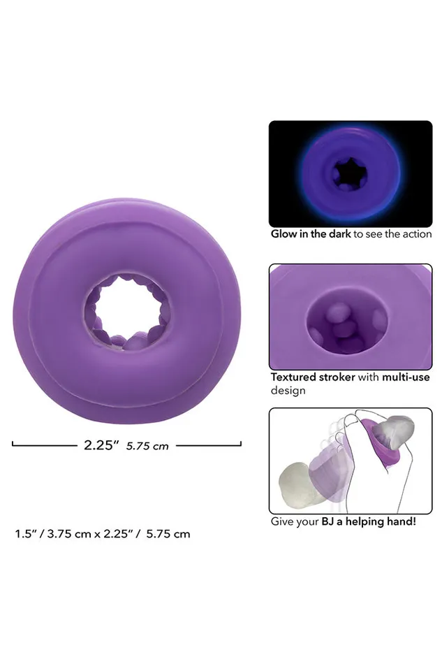 Cal Exotics Vibrators Cal Exotics Slop Top Dirty Luv Stroker Glow in the Dark Purple