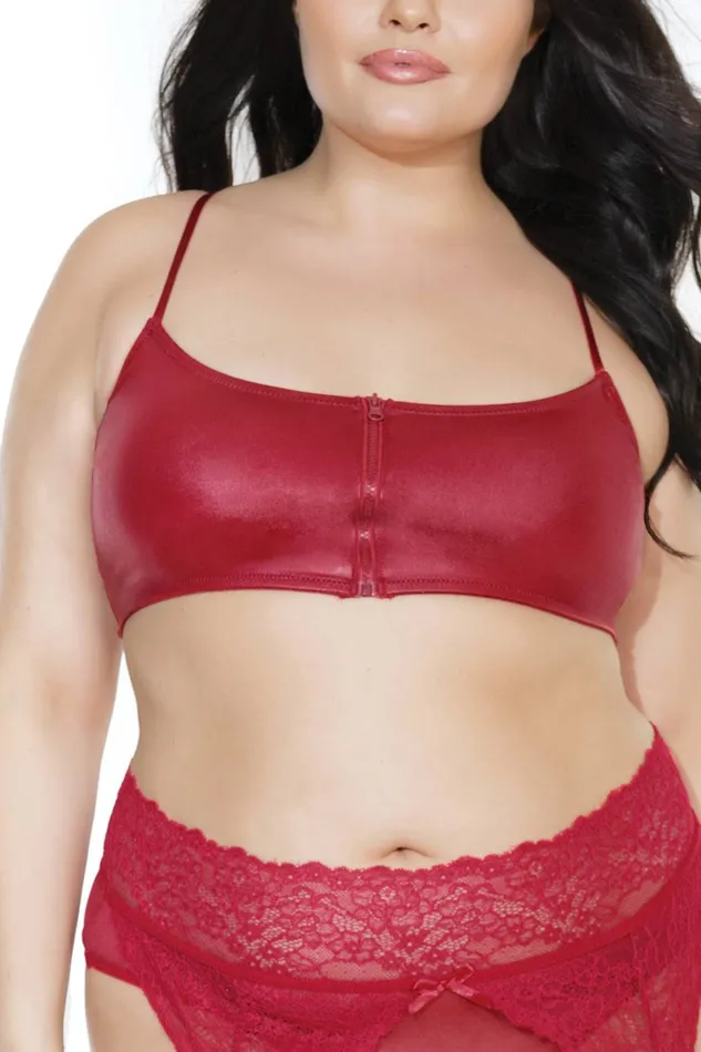 Coquette 7235X Wetlook Bralette OSXL Coquette Vibrators