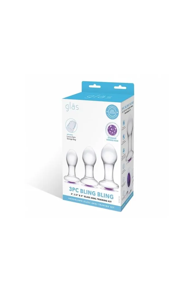 Electric Eel Anal Gls Bling Bling 3 Pc Anal Training Kit Clear
