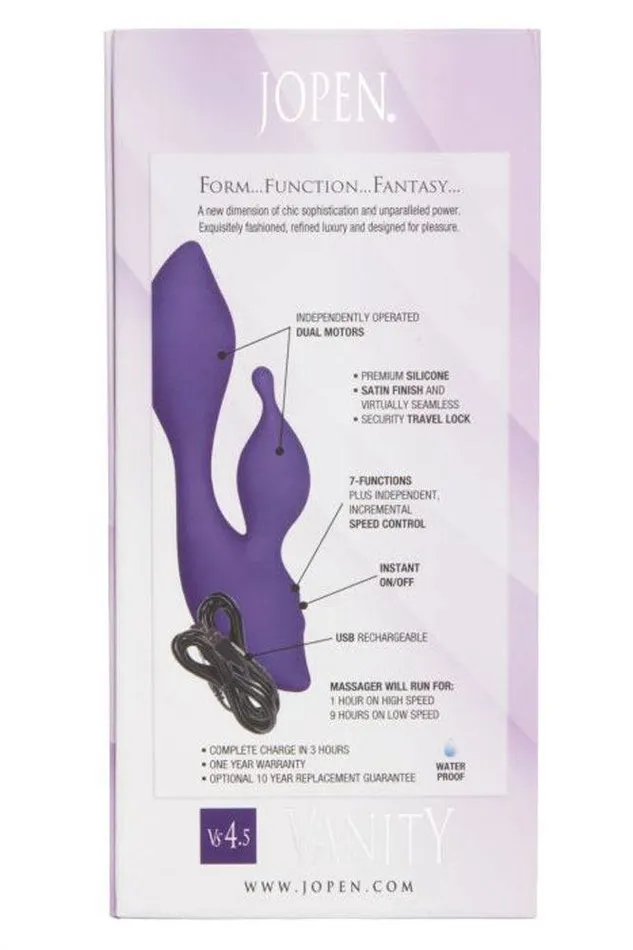 Jopen Vibrators Jopen Vanity Vs45 Dual Vibrator Purple