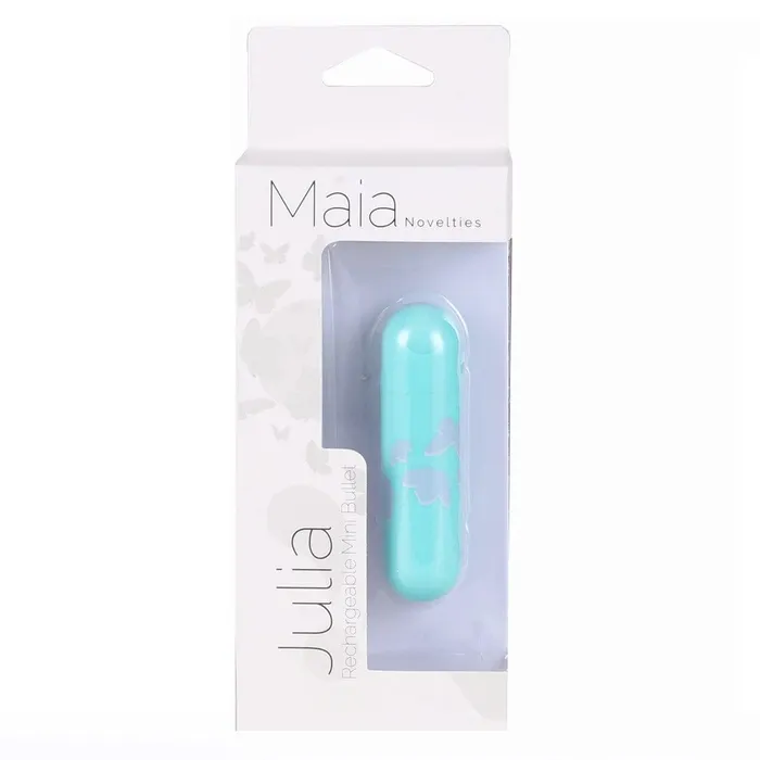 Maia Toys Vibrators Maia Toys Julia Rechargeable Butterfly Print Bullet Teal