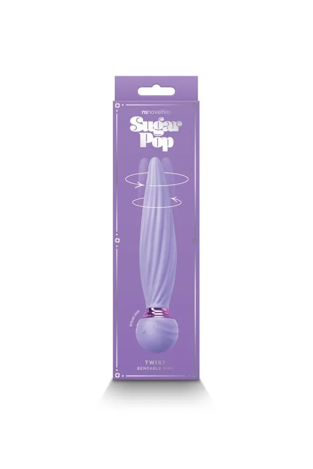 NS Novelties Vibrators NS Novelties Sugar Pop Twist Bendable Vibrator Lilac