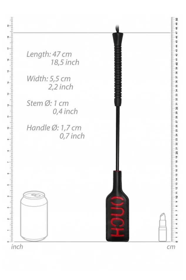Ouch by Shots Toys OUCH Crop BlackRed Shots Toys Vibrators