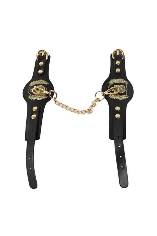 Ouch International London Collection Bondage Kit with Bag BlackGold Shots Toys Couples