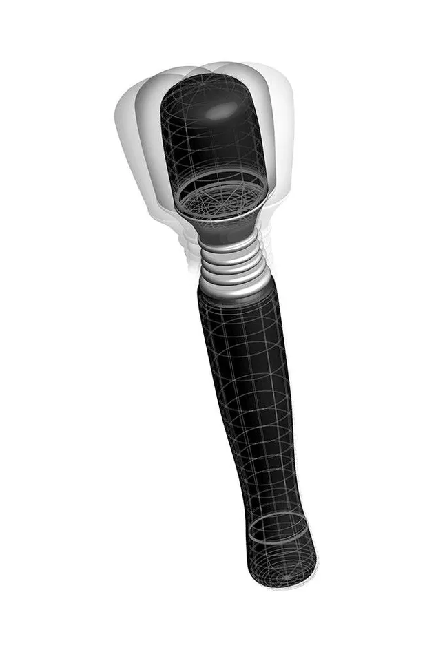Pipedream Vibrators Pipedream Wanachi Maxi Massager Wand Black