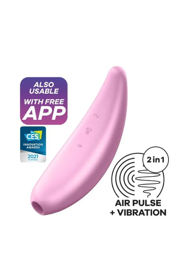 Satisfyer Curvy 3 Plus Bluetooth Air Pulse Clitoral Stimulator Pink Satisfyer Vibrators