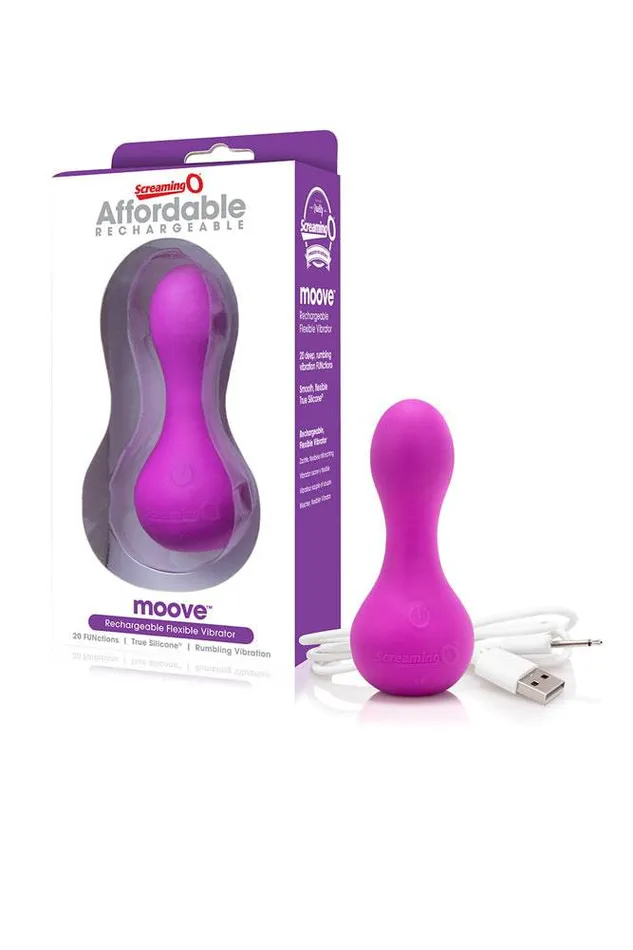 Screaming O Vibrators Screaming O Charged Moove Discreet Rechargeable Vibrator Purple