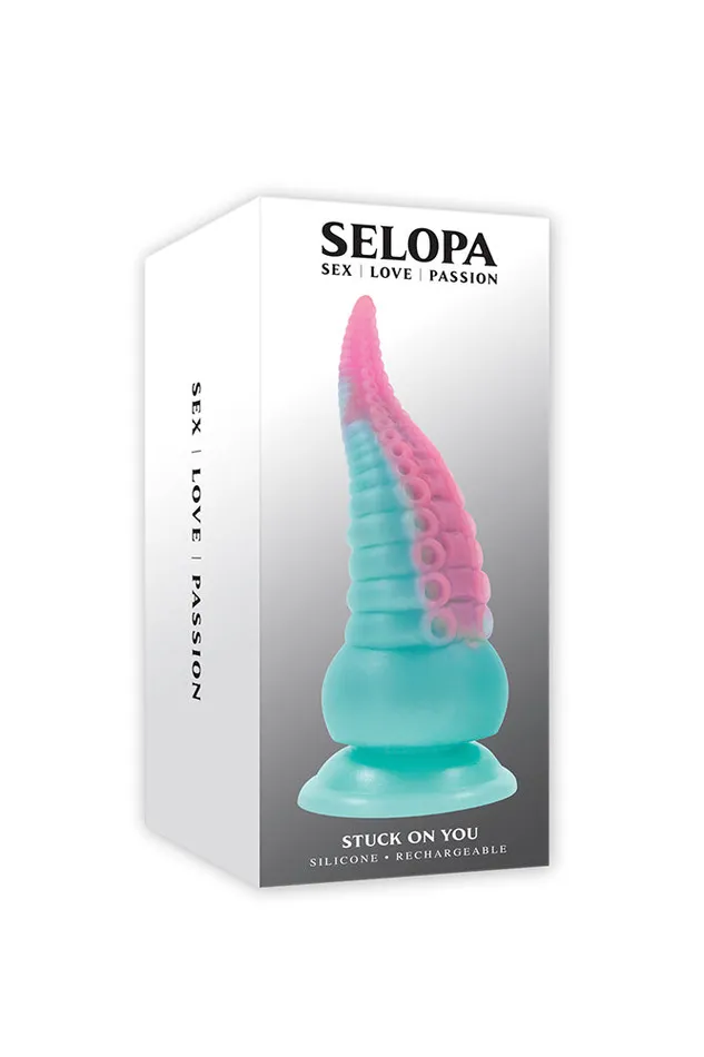 Selopa Vibrators Selopa Stuck On You Vibrating Tentacle Dildo BluePink