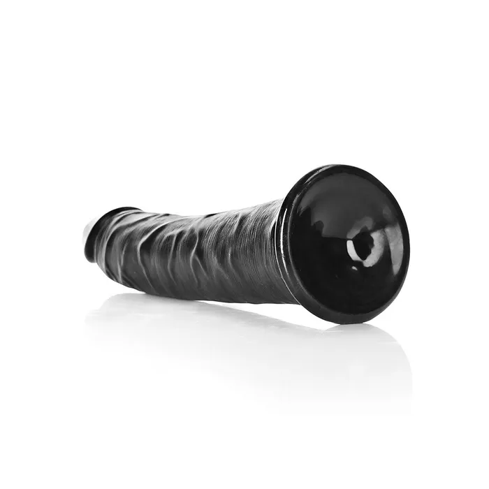 Shots Real Rock Realistic Slim Dildo 7 Inch Black Shots Toys Dildos