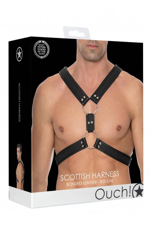 Shots Toys Vibrators Ouch by Shots Toys Scottish Chest Harness Black