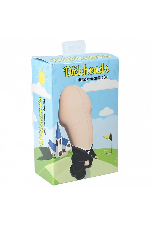 Shots Toys Vibrators Shots Toys The Dickheads Inflatable Groom Bop Bag Beige