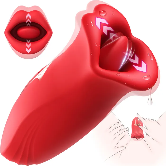 Vibrators Amovibe Rose Toys Vibrator Sex for Women with 10 Vibration Modes and 10 French Kissing Modes