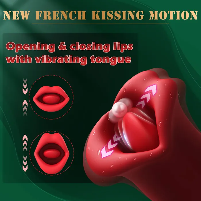 Vibrators Amovibe Rose Toys Vibrator Sex for Women with 10 Vibration Modes and 10 French Kissing Modes Vibrators Amovibe Rose Toys Vibrator Sex for Women with 10 Vibration Modes and 10 French Kissing Modes