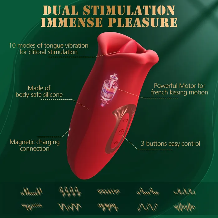 Vibrators Amovibe Rose Toys Vibrator Sex for Women with 10 Vibration Modes and 10 French Kissing Modes Vibrators Amovibe Rose Toys Vibrator Sex for Women with 10 Vibration Modes and 10 French Kissing Modes