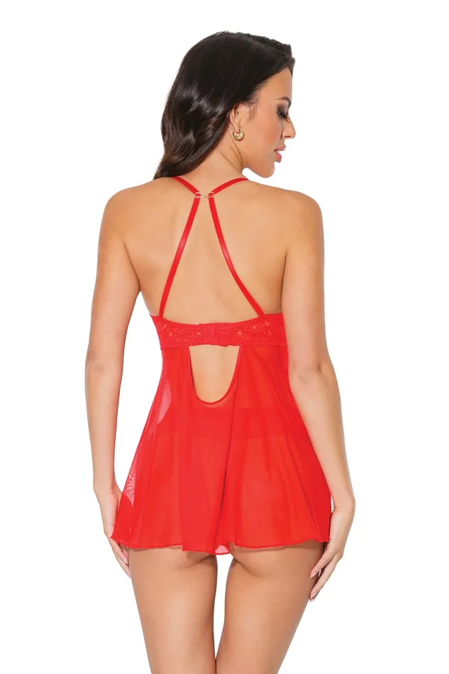 Vibrators Coquette Coquette 23335 Babydoll Thong Red