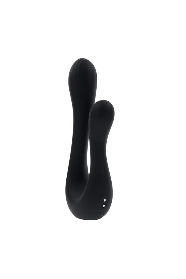 Vibrators Evolved Playboy The Swan Dual Vibrator Black
