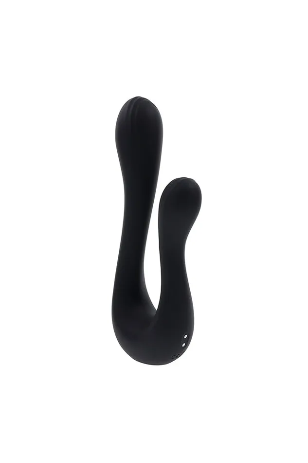 Vibrators Evolved Playboy The Swan Dual Vibrator Black