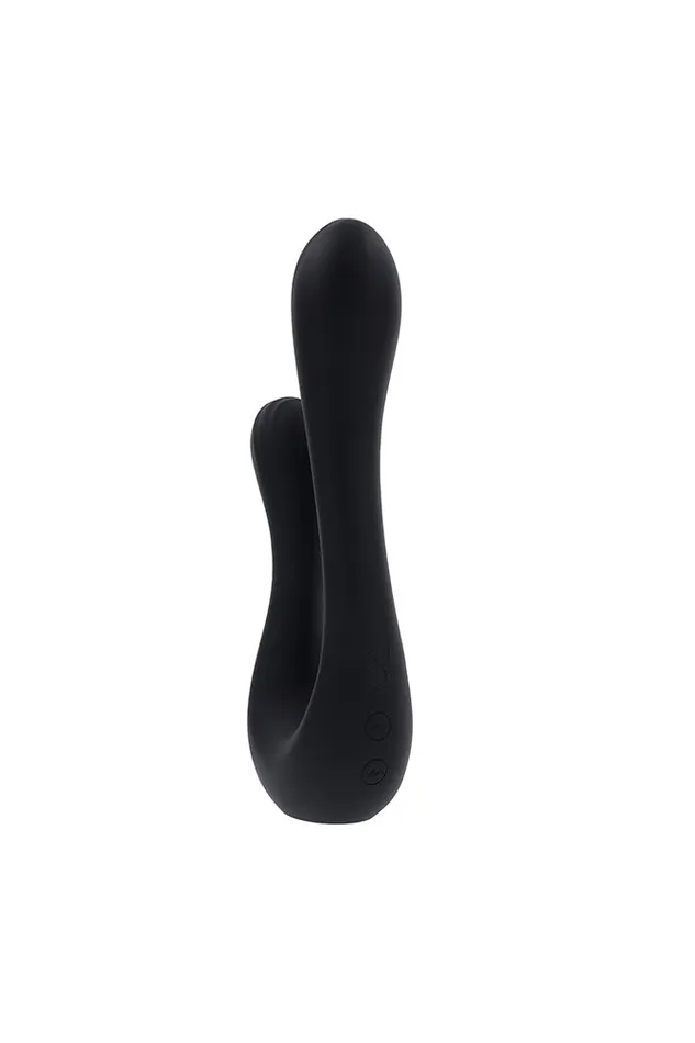 Vibrators Evolved Playboy The Swan Dual Vibrator Black