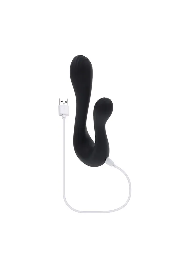 Vibrators Evolved Playboy The Swan Dual Vibrator Black