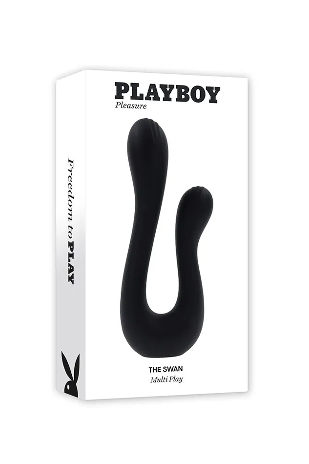 Vibrators Evolved Playboy The Swan Dual Vibrator Black