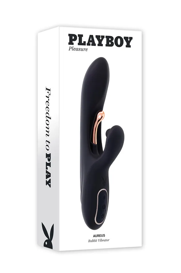 Vibrators Playboy Aureus GSpot Tickling Rabbit Vibrator Black Evolved