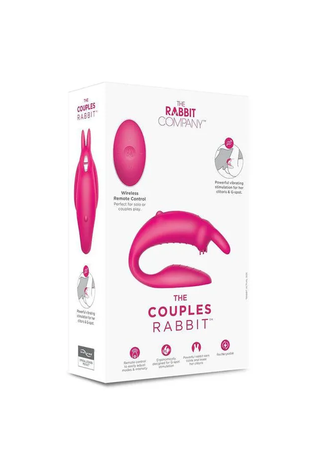 Vibrators Rabbit Company The Rabbit Company WeVibe Couples Rabbit Hot Pink