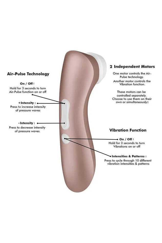 Vibrators Satisfyer Satisfyer Pro 2 Vibration Air Pulse Clitoral Stimulator Rose Gold