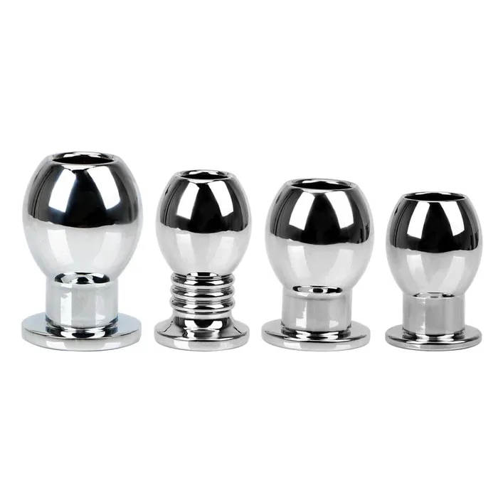 AssGaping Smooth Metal Hollow Plug Lovegasm Male Sex Toys