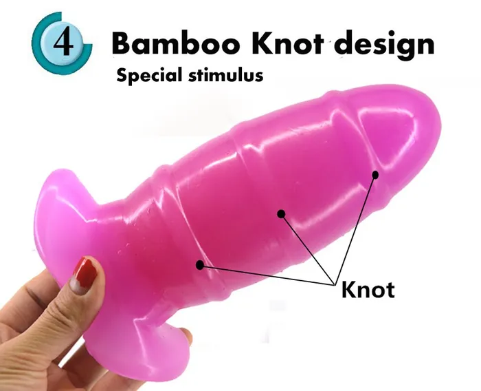 LAZADASEXTOYS Anal FAAK Butt plug big anal dildo suction cup anal plug inset stopper bamboo knot sex toys for women men adult sex products sex shop