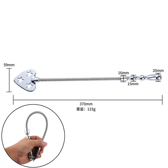 LAZADASEXTOYS Couples Wholesale creative fun hand patting smiley skull heartshaped metal palm sex toy adjustment whip beat game props