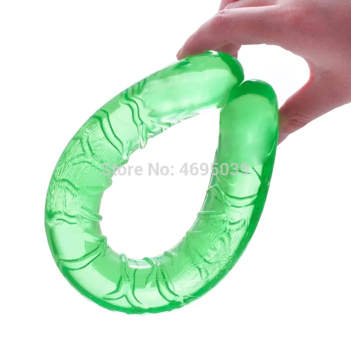 LAZADASEXTOYS Male Sex Toys Double Long Realistic Dildos Cock Lesbian Vaginal Anal Plug Flexible Soft Jelly Fake Penis For Women Dildos Sex Toys Horse Dildo
