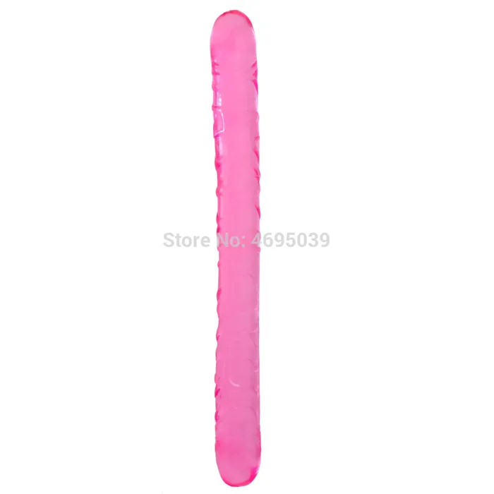 LAZADASEXTOYS Male Sex Toys Double Long Realistic Dildos Cock Lesbian Vaginal Anal Plug Flexible Soft Jelly Fake Penis For Women Dildos Sex Toys Horse Dildo