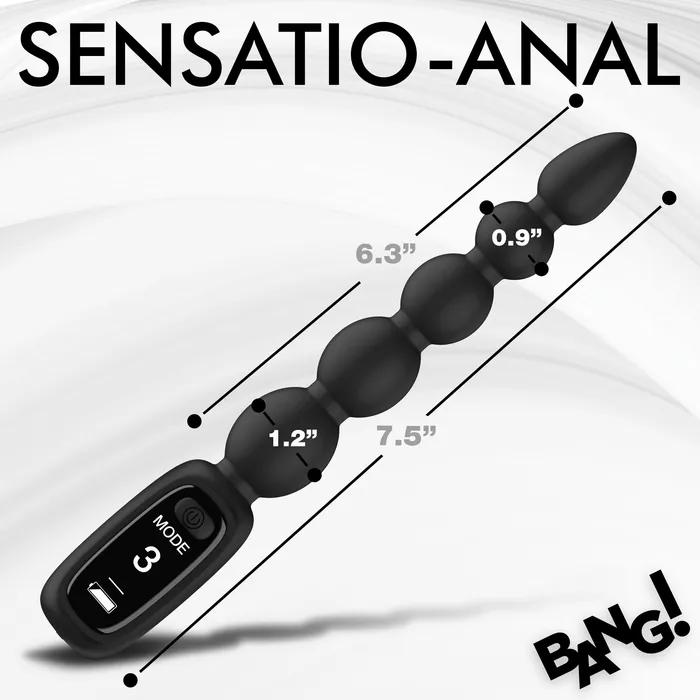 Male Sex Toys Bang Silicone Anal Beads with Digital Display