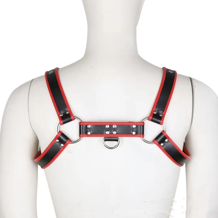 Man Slave Perfect Leather Chest Harness for Arm Bondage Body Lovegasm Female Sex Toys