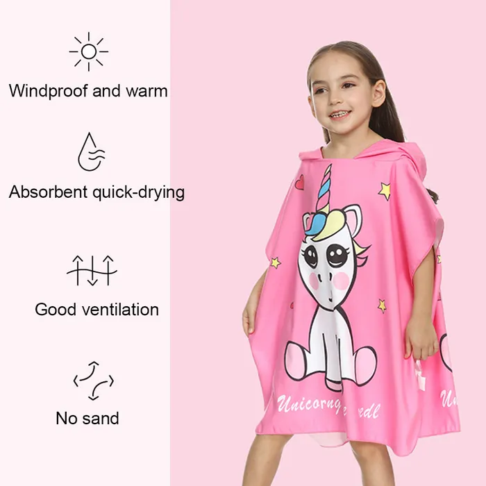 New Beach swimming cloak bathrobe childrens quickdrying hooded cartoon beach towel 19016 MISS AMMY Vibrators