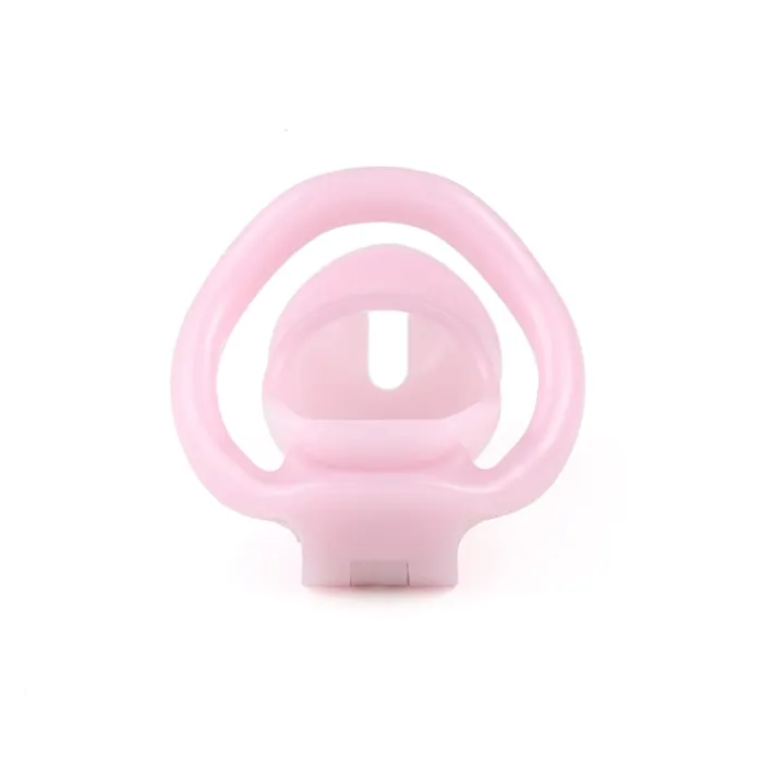 Pink Slick Tiny Silicone Chastity Cage Lovegasm Male Sex Toys
