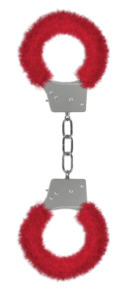 Shots Ouch Vibrators Beginners Furry Handcuffs Red