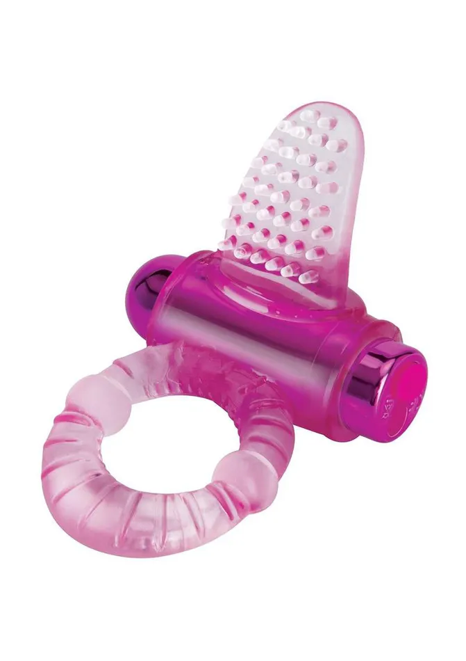Vibrators Bodywand Rechargeable Lick It Pleasure Ring Pink Bodywand
